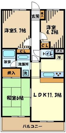 コスモ拝島の物件間取画像